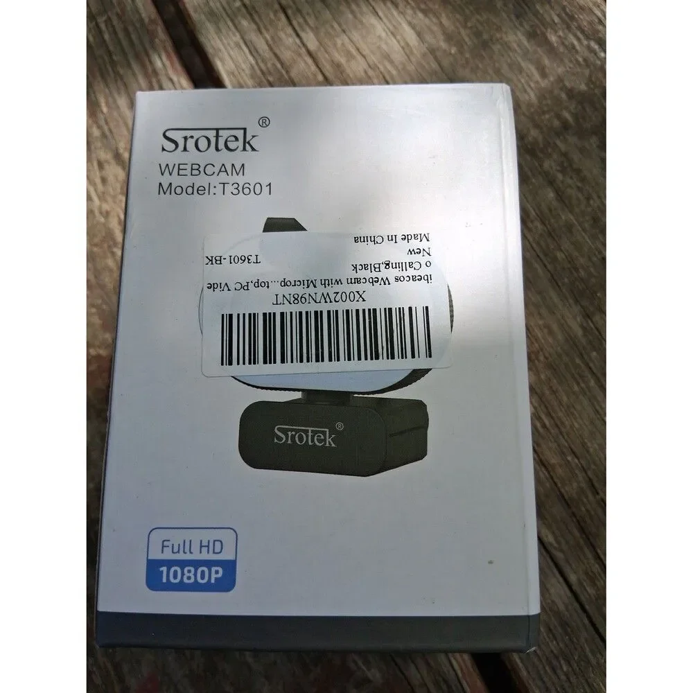 Srotek Webcam Full HD 1080p Model T3601 Plug & Play Built In Mic NWT